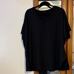 SHEIN Curve Black V-Neck Blouse new xxl 2x